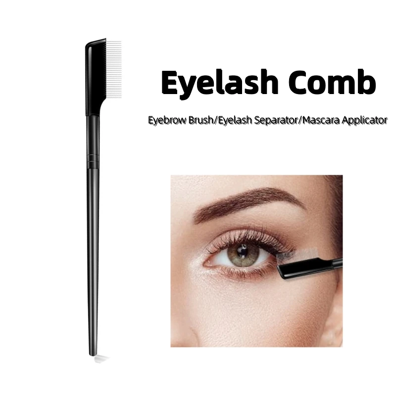 

Eyelash Comb Eyebrow Brush Eyelash Separator Mascara Applicator, Grooming Brushes Metal Teeth,Reuseable Mascara Wands