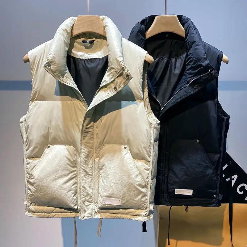 Men's Korean Parka Vest Fashion 2023 New Zipper Stand Neck Sleeveless Jacket Elegant Solid Color Male Trend Parkas Waistcoat
Men's Korean Parka Vest Fashion 2023 New Zipper Stand Neck Sleeveless Jacket Elegant Solid Color Male Trend Parkas Waistcoat