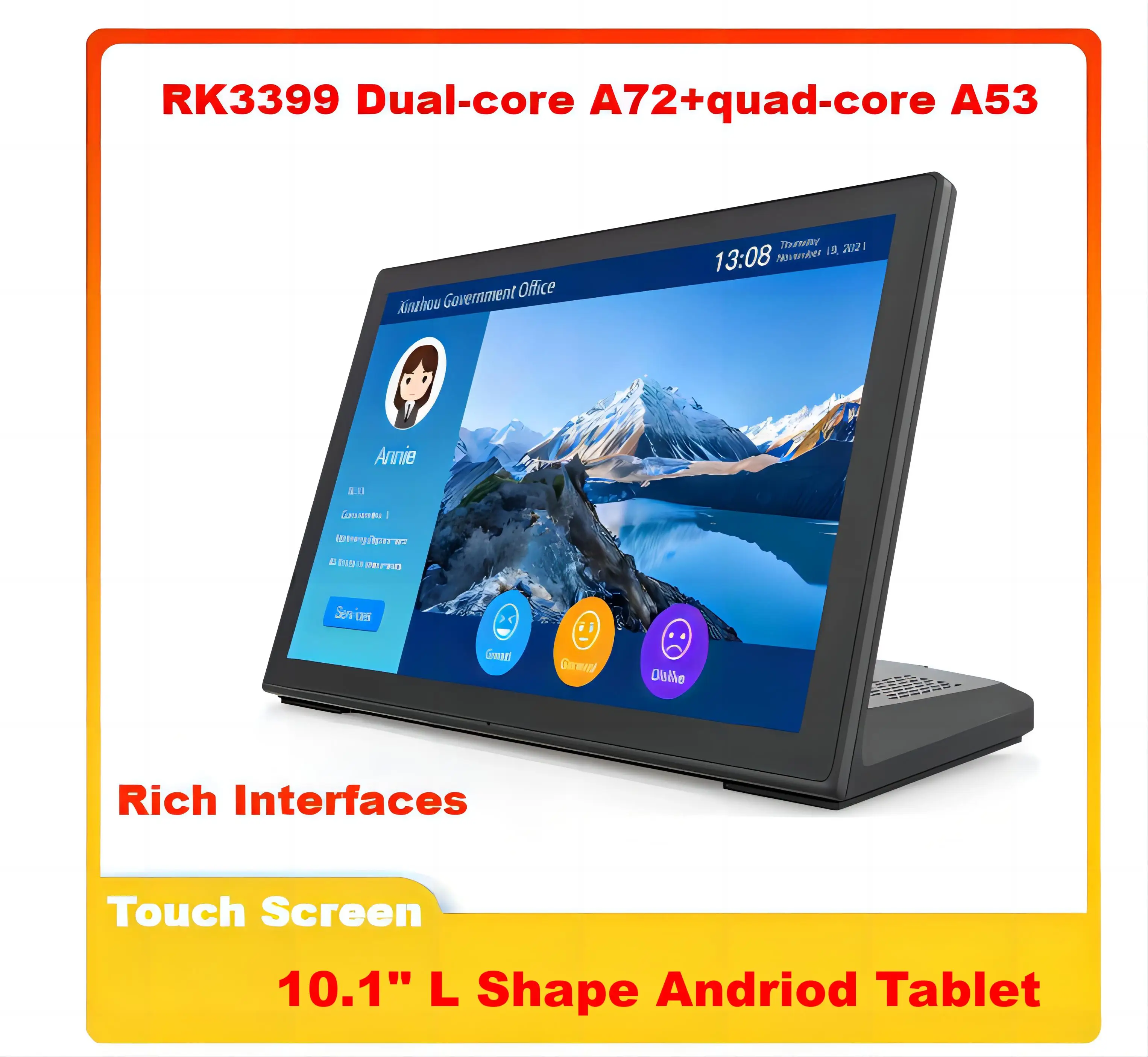 L Shape 10.1 inch Tablet Andriod All in one Desktop Capacitive Touch Screen Service evaluator Advertising Display Monitor
L Shape 10.1 inch Tablet Andriod All in one Desktop Capacitive Touch Screen Service evaluator Advertising Display Monitor