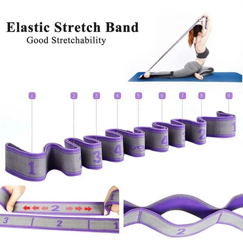 

Dance Fitness Multi Loops Strap Latex wire Elastic Exercise Pilates Yoga Belt Tension Band Stretch Rope