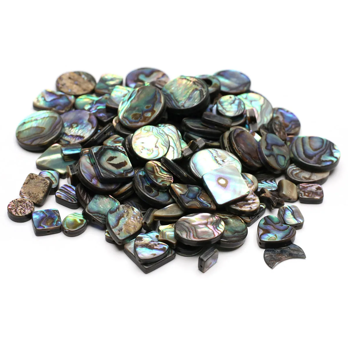 

5pcs Exquisite Natural Abalone Shell Random Shape Bead Pendant DIY Making Bracelet Jewelry Accessories Gift