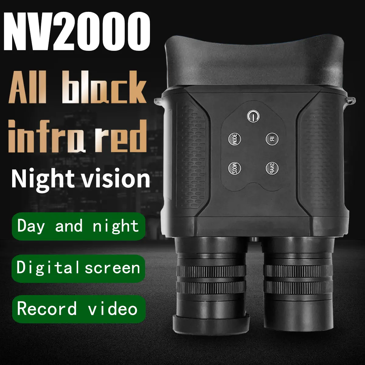 Digital Night Vision Device 1080P HD Infrared 5x Digital Zoom Hunting Binocular Telescope Day Night Dual Trigger Wildlife
Digital Night Vision Device 1080P HD Infrared 5x Digital Zoom Hunting Binocular Telescope Day Night Dual Trigger Wildlife