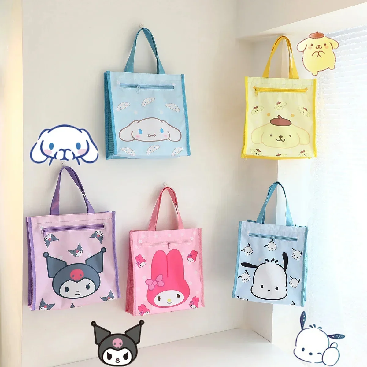 Sanrio Kawaii сумка для покупок Cinnamoroll Kuromi My Melody мультфильм водонепроницаемое обучение Kawaii аниме двухслойные сумки тоут художественный пакет 
Sanrio Kawaii сумка для покупок Cinnamoroll Kuromi My Melody мультфильм водонепроницаемое обучение Kawaii аниме двухслойные сумки тоут художественный пакет