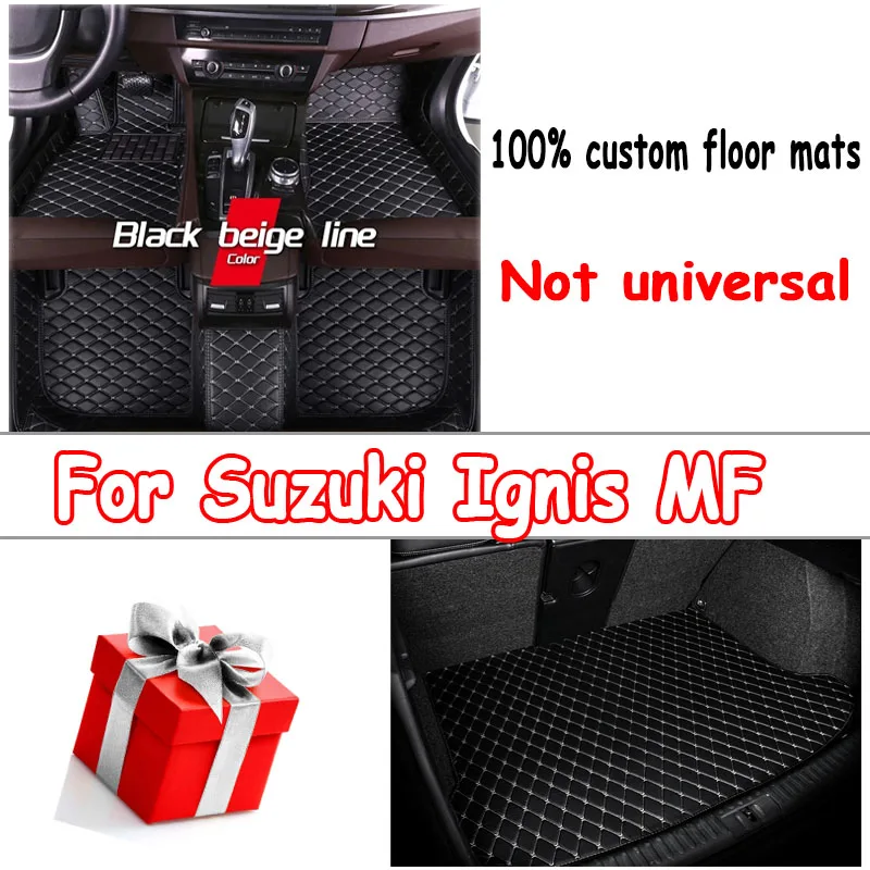 

Car Mats For Suzuki Ignis MF 2016 2017 2018 2019 Leather Floor Mat Durable Rugs Carpet Pad Set Car Accessories Interior Parts