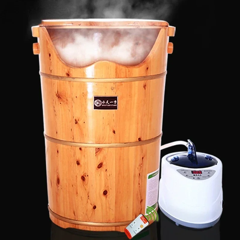 

GY Foot Bath Barrel Wooden Heating Constant Temperature Foot Barrel Wooden Barrel Over The Knee Fumigation Bucket Sweat Steaming