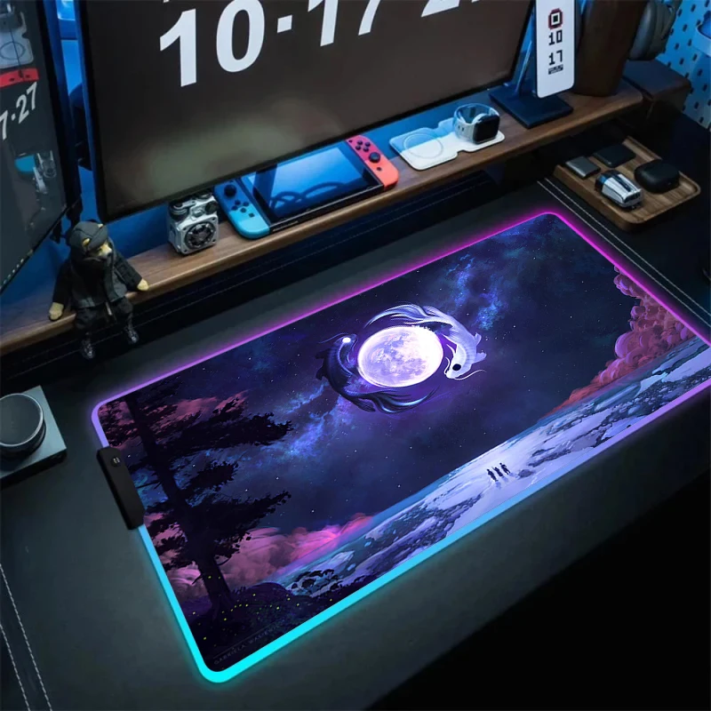 

Avatar The Last Airbender Mouse Pad RGB Large Anime LED Light HD Mousepad XXL Computer Mause Mat Keyboard Deskmats Table Carpet