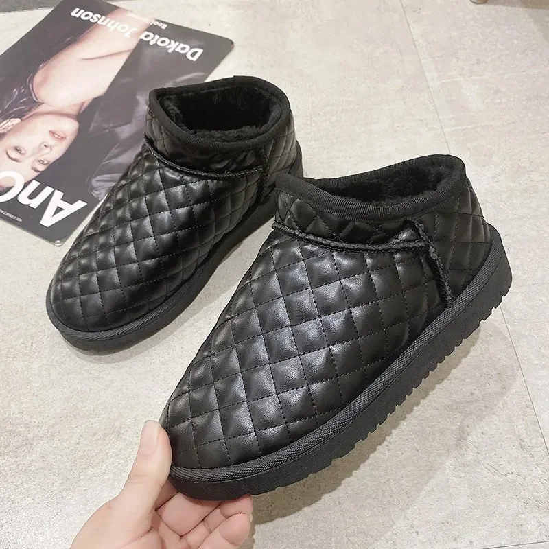 Женские зимние ботинки, зимние теплые плюшевые ботинки, женская водонепроницаемая обувь без шнуровки, Повседневная зимняя обувь на плоской подошве, ботильоны для женщин
Женские зимние ботинки, зимние теплые плюшевые ботинки, женская водонепроницаемая обувь без шнуровки, Повседневная зимняя обувь на плоской подошве, ботильоны для женщин