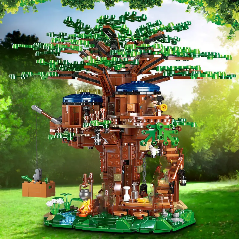 1013pcs Four Seasons Tree House Scene Jungle Building Block MOC 21318 IDEAS Series Building Model Bricks Toy Children's Gift
1013pcs Four Seasons Tree House Scene Jungle Building Block MOC 21318 IDEAS Series Building Model Bricks Toy Children's Gift