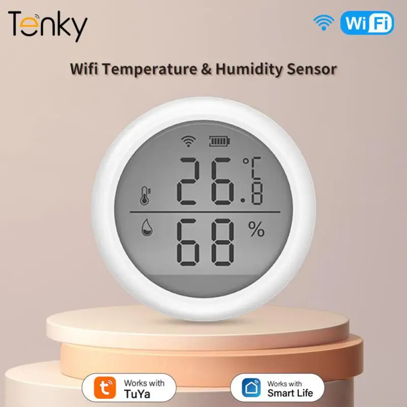 Tenky Tuya Wifi Temperature Humidity Sensor Indoor Room T&H Meter Detector Remote Control Smart Life APP Smart Link Home
Tenky Tuya Wifi Temperature Humidity Sensor Indoor Room T&H Meter Detector Remote Control Smart Life APP Smart Link Home