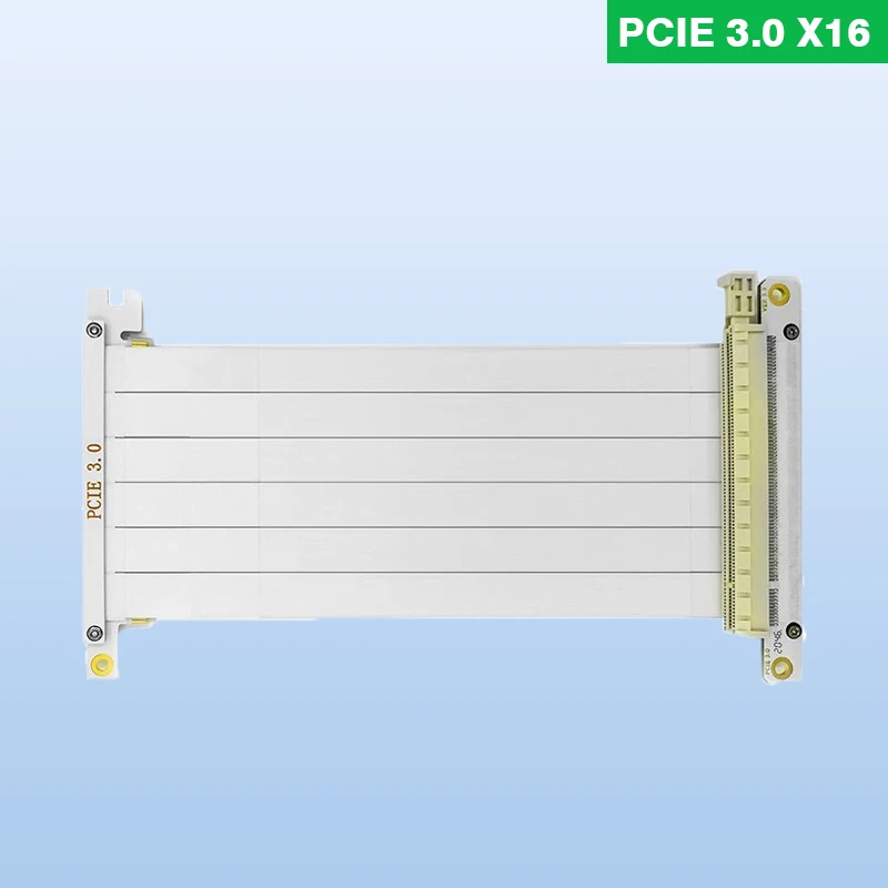 PCIe Riser кабель, 3,0 X16 PCI Экспресс Райзер удлинитель, гибкий высокоскоростной кабель Райзер GUP для ITX шасси фреза (18,5 см) белый
PCIe Riser кабель, 3,0 X16 PCI Экспресс Райзер удлинитель, гибкий высокоскоростной кабель Райзер GUP для ITX шасси фреза (18,5 см) белый