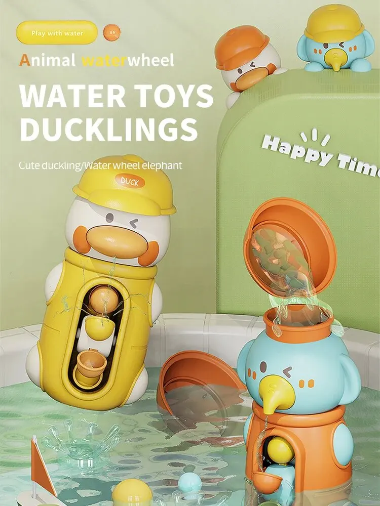 Bath Bathtub Toys for Toddlers 1 2 3 Years Old Duck Rotatable Waterwheel Bathroom Strong Suckers Water Scoop Fun Bath Toys Gifts Bath Bathtub Toys for Toddlers 1 2 3 Years Old Duck Rotatable Waterwheel Bathroom Strong Suckers Water Scoop Fun Bath Toys Gifts