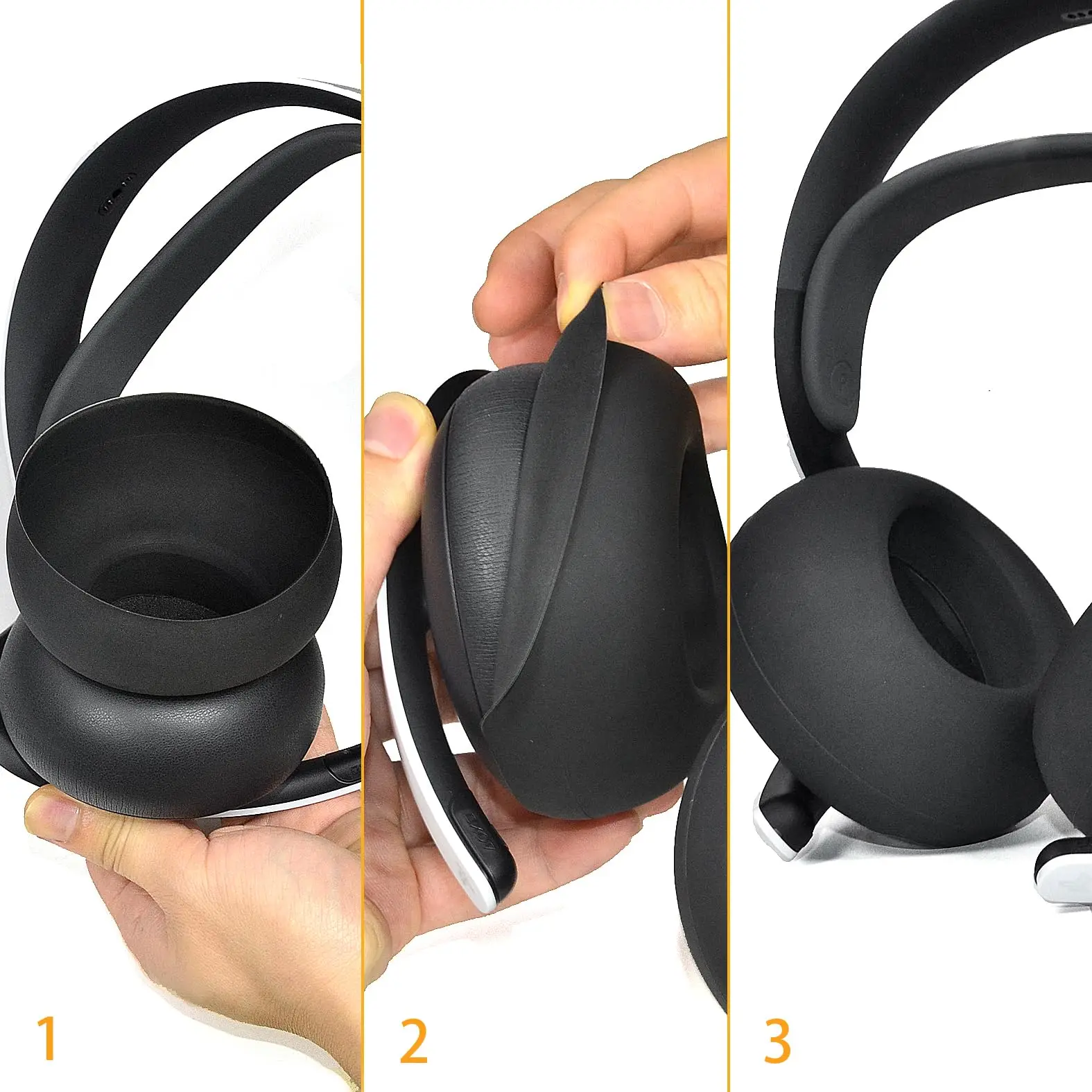 PS5 Silicone Ear Pads Cover Protector for Sony PlayStation 5 Pulse PS5 3D Wireless Headset,Sweatproof, Easily Washable PS5 Silicone Ear Pads Cover Protector for Sony PlayStation 5 Pulse PS5 3D Wireless Headset,Sweatproof, Easily Washable