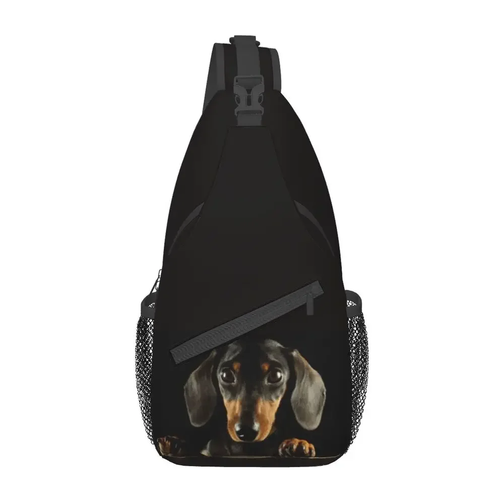 

Cool Cute Dachshund Dog Sling Bag for Travel Hiking Men's Puppy Pet Chest Crossbody Backpack Shoulder Daypack