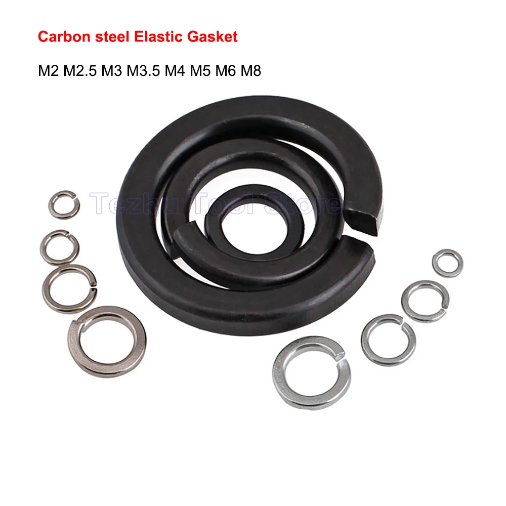 Spring Washer Split Lock Elastic Gasket Black Grade 8.8 Carbon Steel Galvanized Nickel Plating M2 M2.5 M3 M3.5 M4 M5 M6 M8
Spring Washer Split Lock Elastic Gasket Black Grade 8.8 Carbon Steel Galvanized Nickel Plating M2 M2.5 M3 M3.5 M4 M5 M6 M8