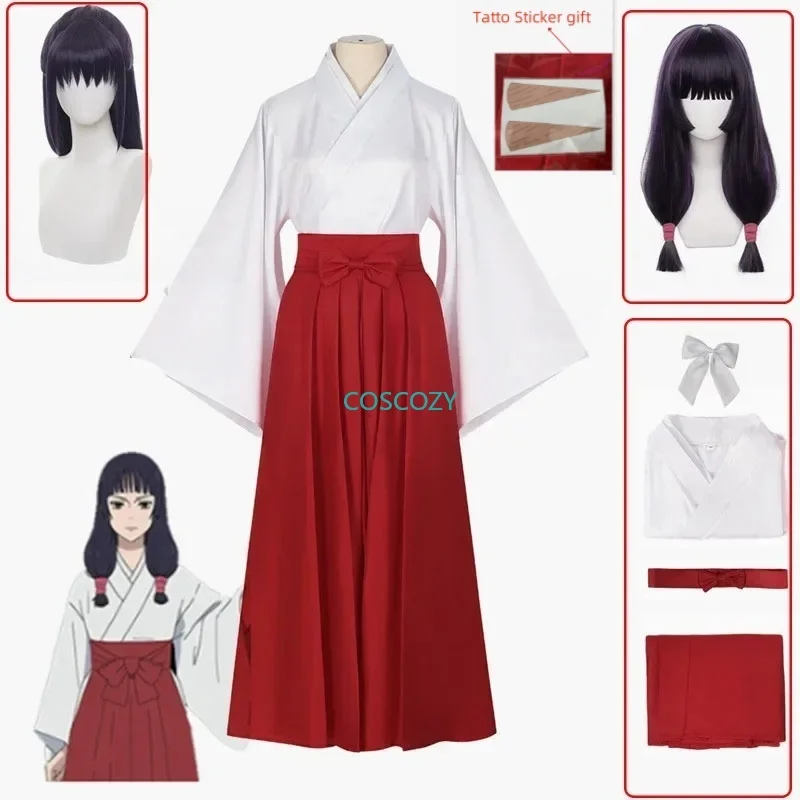 

Utahime Iori Cosplay Costume Rose Net Wig Anime Jujutsu Kaisen SuitTop Pants Red Uniform Tokyo Jujutsu Xmas Party Con Costume