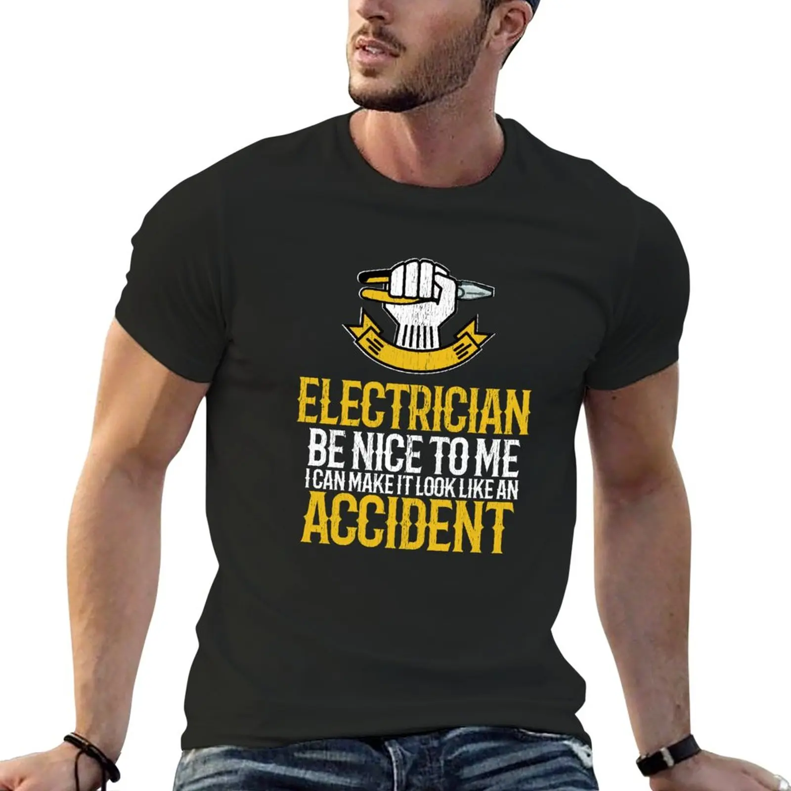 

Electrician ~ I Can Make It Look Like An Accident T-Shirt customs design your own anime summer tops mens cotton t shirts