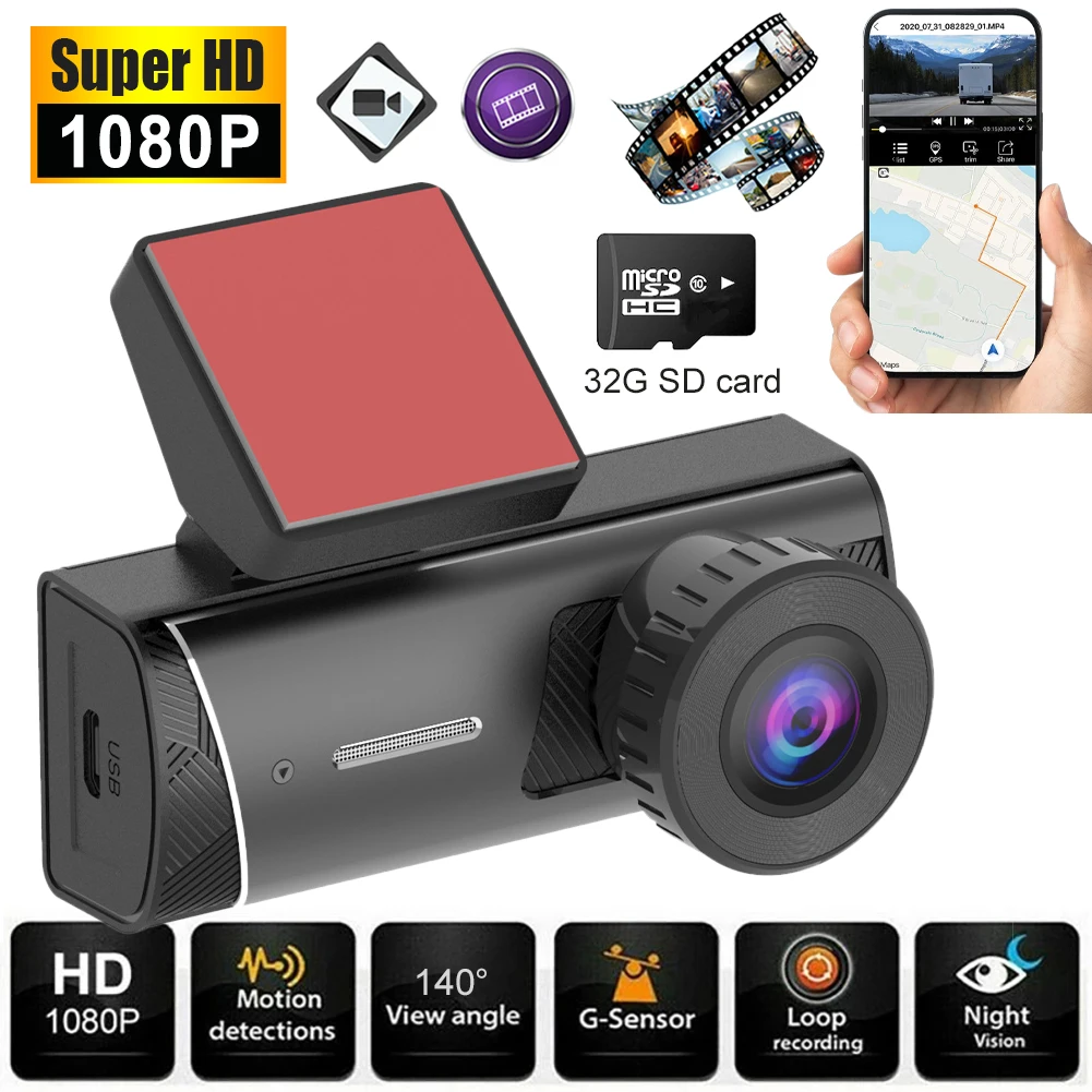 Dash Cam WIFI Full HD 1080P Mini Car Camera DVR Recorder Night Vision G-Sensor Driving Recorder Loop Recording Parking Monitor
Dash Cam WIFI Full HD 1080P Mini Car Camera DVR Recorder Night Vision G-Sensor Driving Recorder Loop Recording Parking Monitor