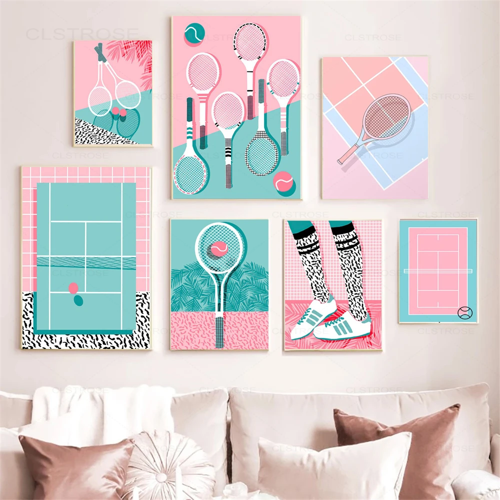 Pink Blue Tennis Nordic Posters and Prints Fresh Cartoon Soprt Canvas Painting Girl Room Home Decoration Wall Art Pictures
Pink Blue Tennis Nordic Posters and Prints Fresh Cartoon Soprt Canvas Painting Girl Room Home Decoration Wall Art Pictures