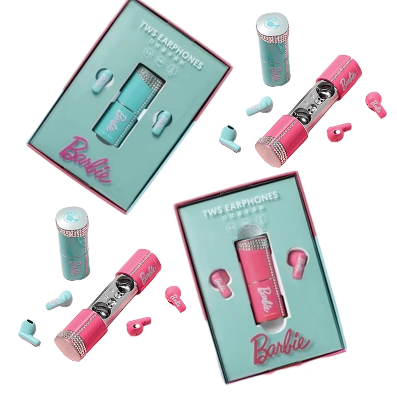 

New Fashion Barbie TWS Wireless Bluetooth Headset Creative Transform Lipstick Portable SX-211 Noise Reduction Headphone Gifts