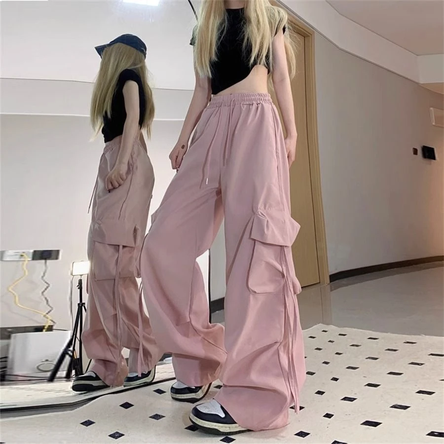 American retro workwear pants for women's spring and autumn, new design sense, high waist loose floor wide leg pants
American retro workwear pants for women's spring and autumn, new design sense, high waist loose floor wide leg pants