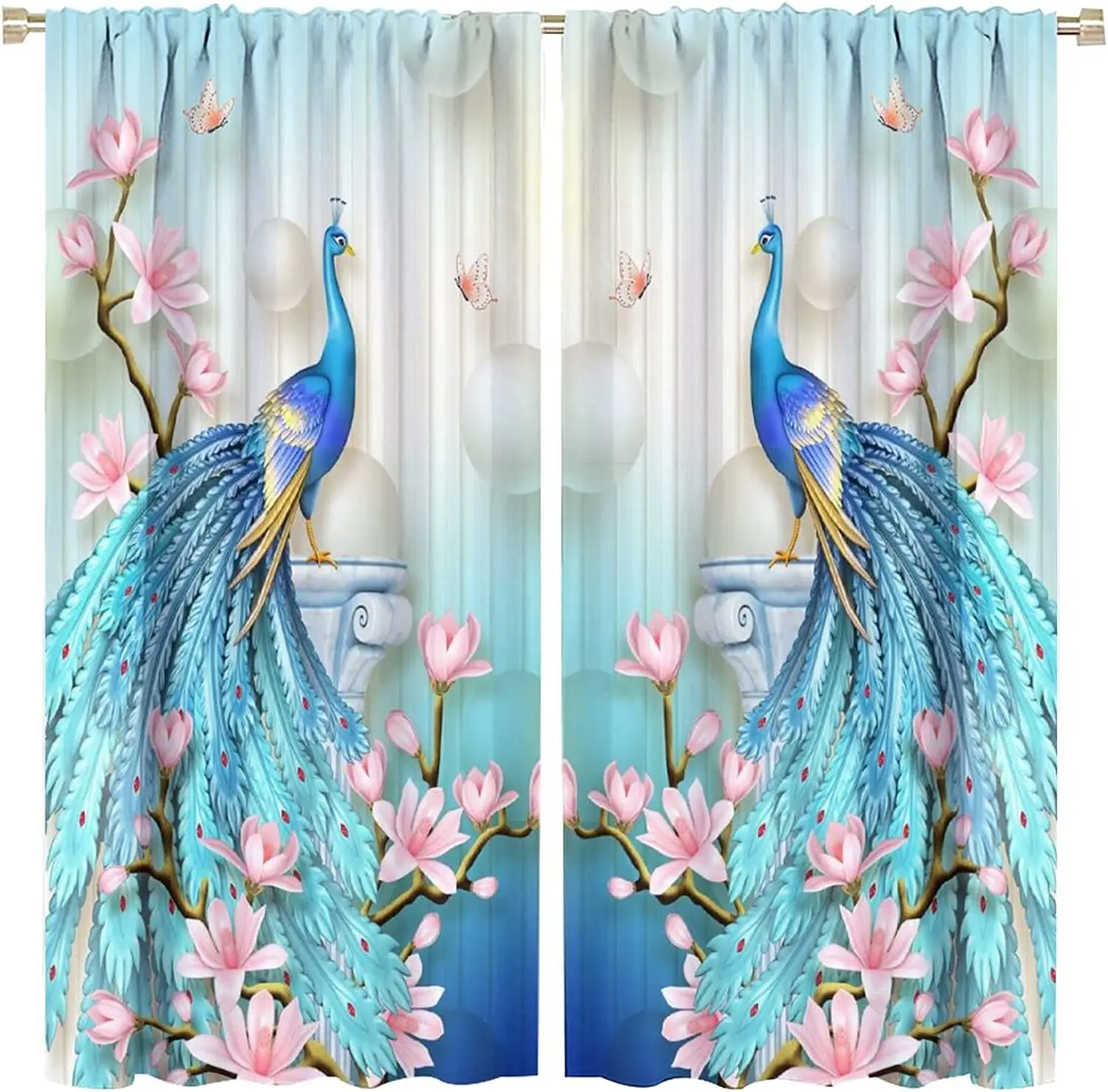 3D Digital Printing Vintage Peacock with Flowers, 2 Panels, Luxury Living Room, Bedroom, Home Decor Curtains, Free Shipping
3D Digital Printing Vintage Peacock with Flowers, 2 Panels, Luxury Living Room, Bedroom, Home Decor Curtains, Free Shipping