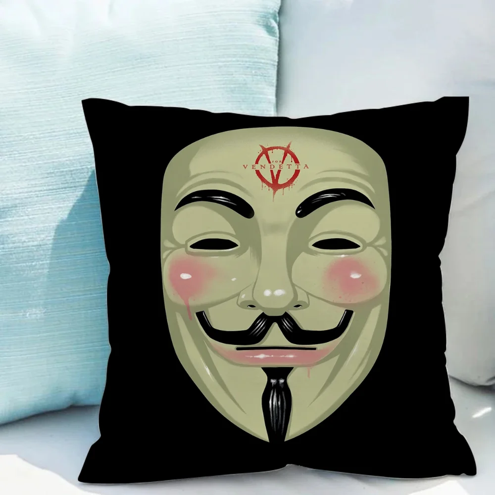 

V for Vendetta Decorative Pillowcases 40x40 Sofa Cushion Cover 45x45cm Pillowcase 45*45 Short Plush Duplex Printing Pillow Hugs