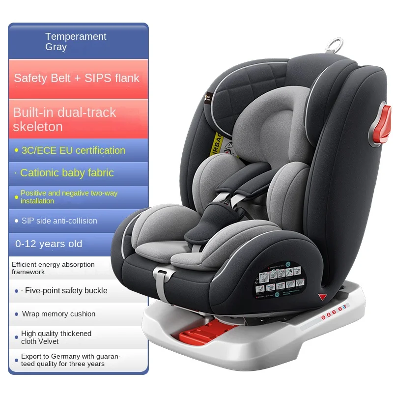 

Child Safety Seat Baby Car Seat Can Sit Reclining Newborn Two-way Rotating Car Seat Portable Adjustable Infant Safety Seat