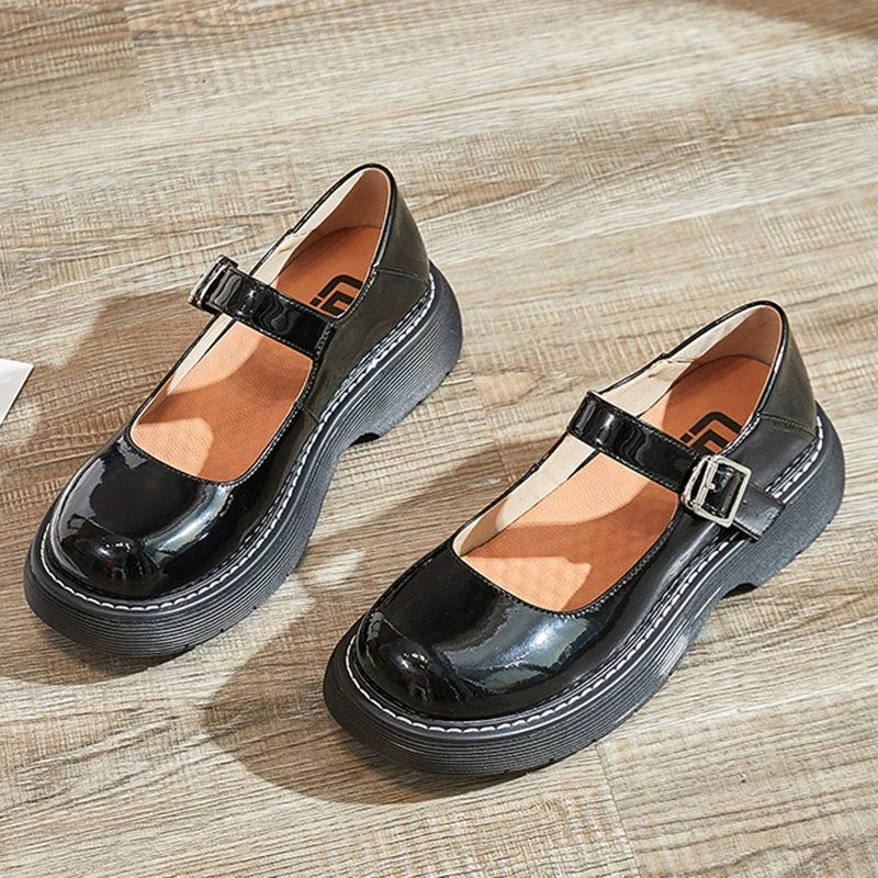 Spring Autumn New Ladies Fashion All-match Women's Flat Shoes Ladies Leather Platform Shoes Casual Buckle Mary Janes Shoes
Spring Autumn New Ladies Fashion All-match Women's Flat Shoes Ladies Leather Platform Shoes Casual Buckle Mary Janes Shoes