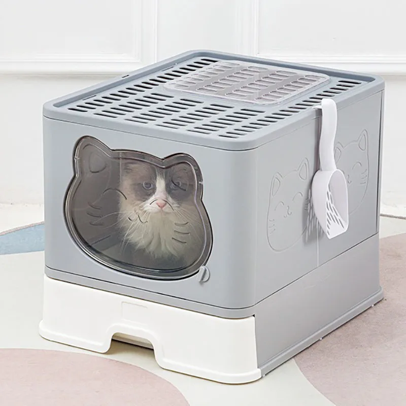Fully Closed Cat Litter Box, Large Drawers,Cats Sandbox,Plastic Folding,Giant,Pet Toilet,Cats Accessories, XL
Fully Closed Cat Litter Box, Large Drawers,Cats Sandbox,Plastic Folding,Giant,Pet Toilet,Cats Accessories, XL