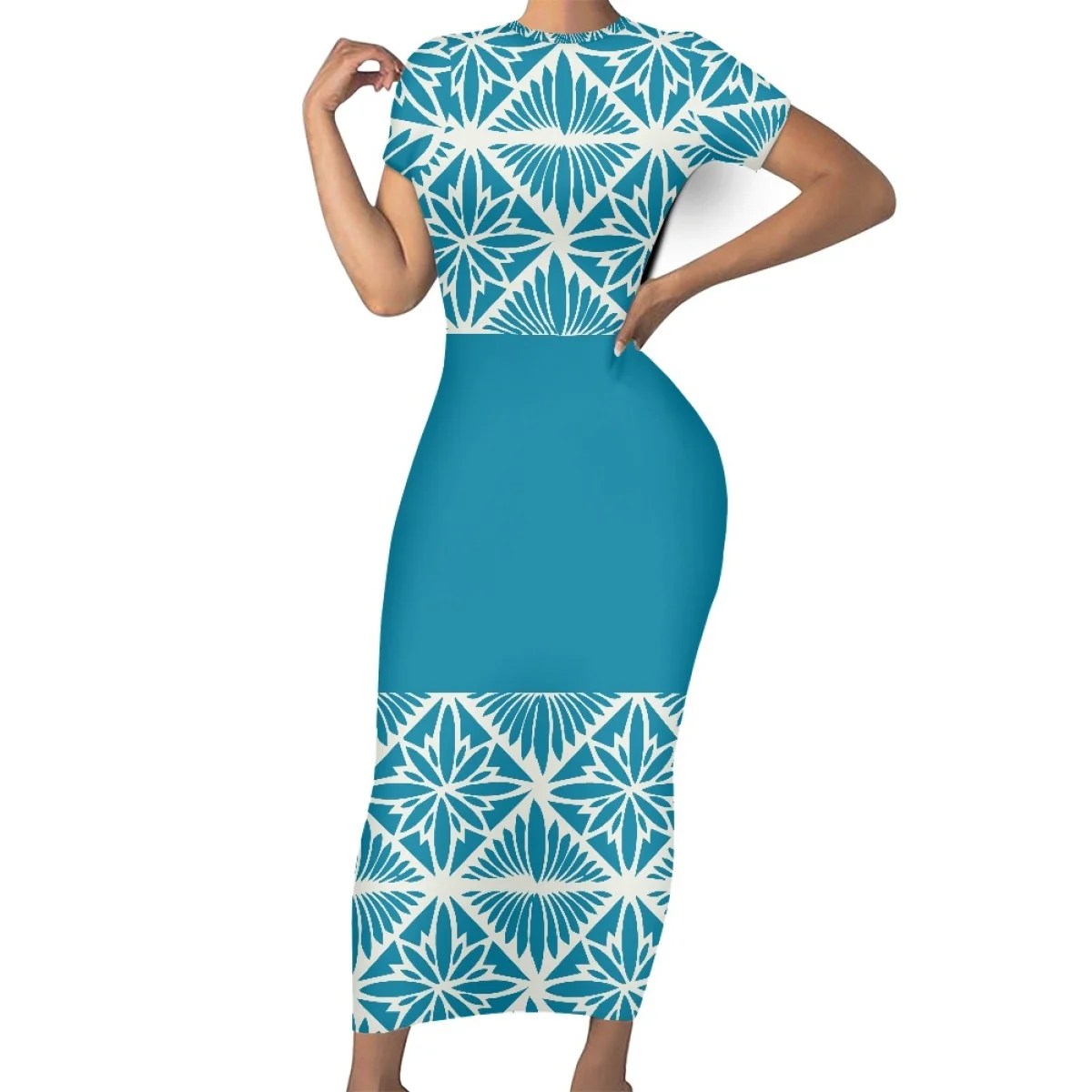 Summer Women Custom Print Short Sleeve Maxi Dresses Polynesian Tribal Clothing Samoan Tattoo Hawaii Tapa Pattern Bodycon Dress
Summer Women Custom Print Short Sleeve Maxi Dresses Polynesian Tribal Clothing Samoan Tattoo Hawaii Tapa Pattern Bodycon Dress