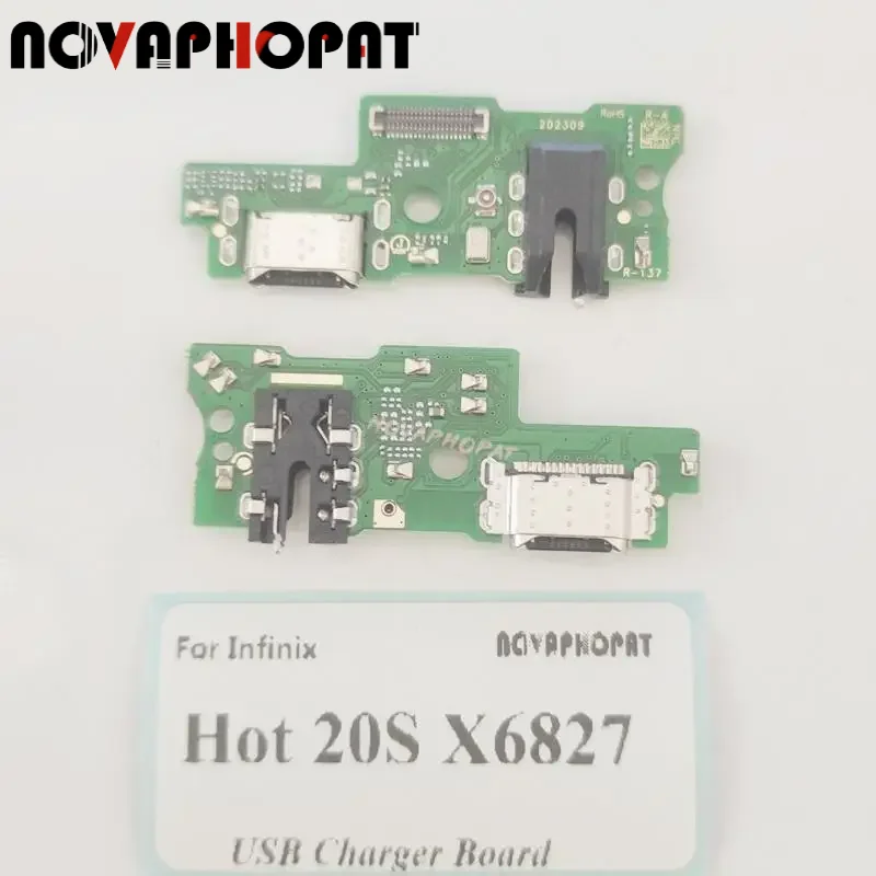 

Зарядная док-станция Novaphopat для Infinix Hot 20S X6827, USB-порт, разъем для наушников, аудиоразъем, микрофон, гибкий кабель, зарядная плата