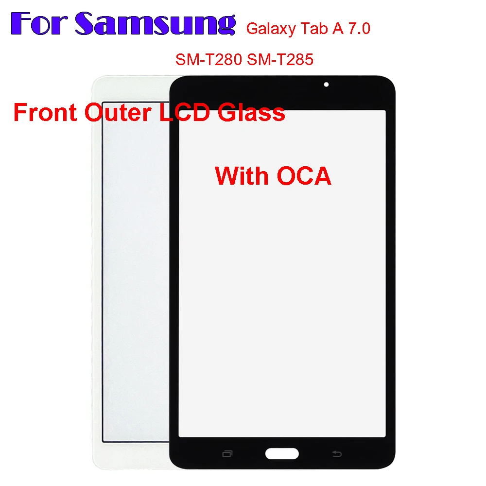 New 7.0" For Samsung Galaxy Tab A 2016 SM-T280 SM-T285 T280 T285 Touch Screen Panel Tablet Front Outer LCD Glass Lens With OCA
New 7.0" For Samsung Galaxy Tab A 2016 SM-T280 SM-T285 T280 T285 Touch Screen Panel Tablet Front Outer LCD Glass Lens With OCA