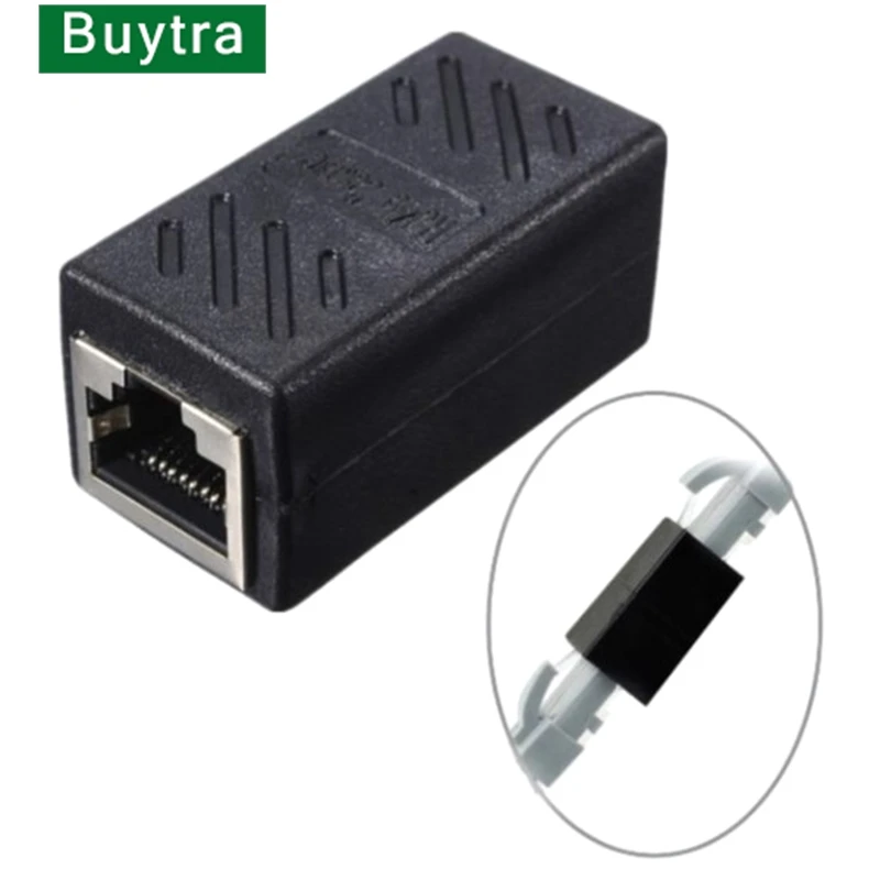 

RJ45 Network Female Adapter Black Female To Female Connector Coupler Extender RJ 45 Ethernet Cable Extension Converter