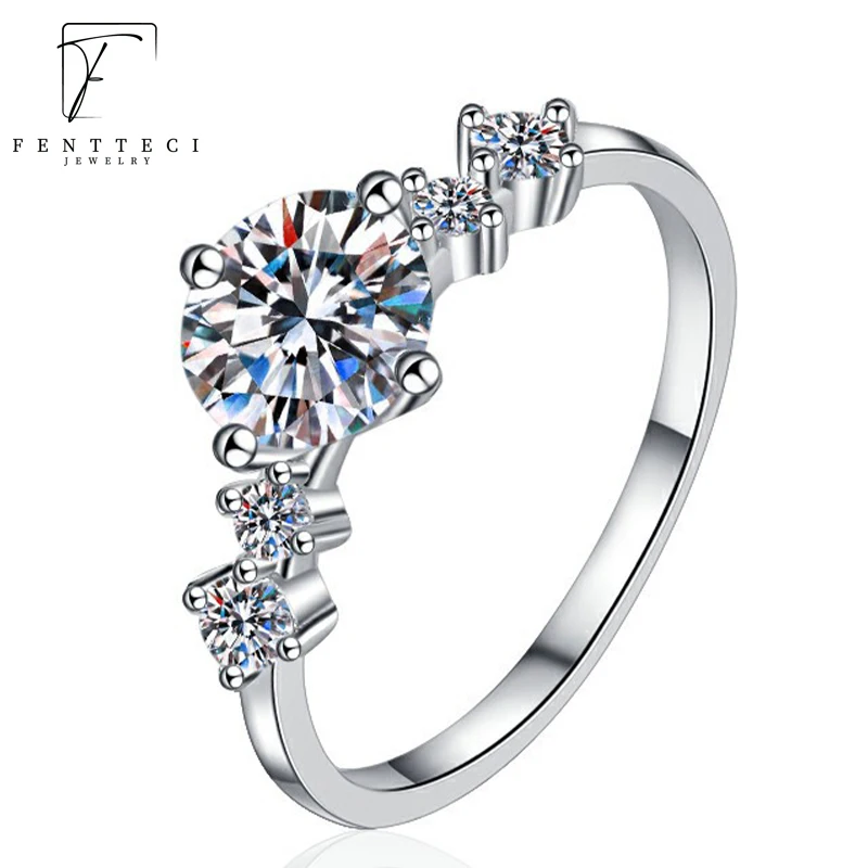 FENTTECI 1 CT Starry Sky Moissanite Diamond Ring For Women Solid 925 Sterling Silver Wedding Engagement Bands Fine Jewelry Gifts
FENTTECI 1 CT Starry Sky Moissanite Diamond Ring For Women Solid 925 Sterling Silver Wedding Engagement Bands Fine Jewelry Gifts