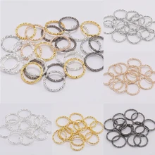 

50-100pcs 8-20mm Round Jump Rings Twisted Open Split jump rings Connector Supplies For DIY Jewelry Handmade Makings Accessories