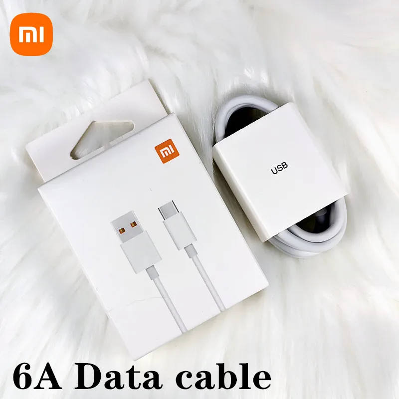 

Xiaomi cable 120w usb type c 6A Data Cable For Mi 13 12 11 9 Poco X4 X5 Pro NFC F3 M3 Redmi Note 10 K40 Black Shark Usb