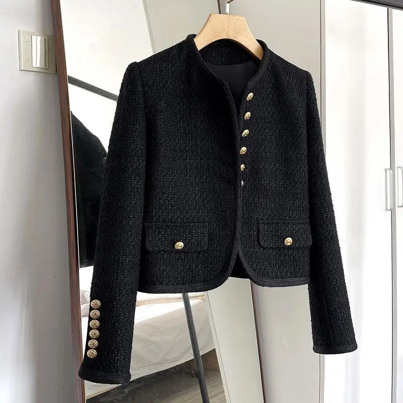 2024 Women Spring Autumn Fashion O-neck Tweed Jacket Female Long Sleeve Jackets Ladies Loose Single-Breasted Outwear R705
2024 Women Spring Autumn Fashion O-neck Tweed Jacket Female Long Sleeve Jackets Ladies Loose Single-Breasted Outwear R705