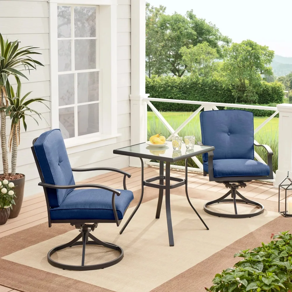 Park 3-Piece Outdoor Patio Bistro Set Patio Furniture Tempered Glass Top Side Table Durable Steel Frame for A Long Life
Park 3-Piece Outdoor Patio Bistro Set Patio Furniture Tempered Glass Top Side Table Durable Steel Frame for A Long Life