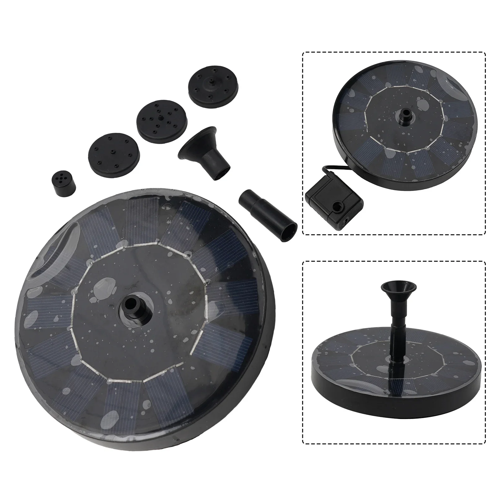 Eco-friendly Bird Bath Fish Tank Solar Fountain Fountain Pool 150L/H 50cm Height 7V/1W Floating Design High Quality
Eco-friendly Bird Bath Fish Tank Solar Fountain Fountain Pool 150L/H 50cm Height 7V/1W Floating Design High Quality