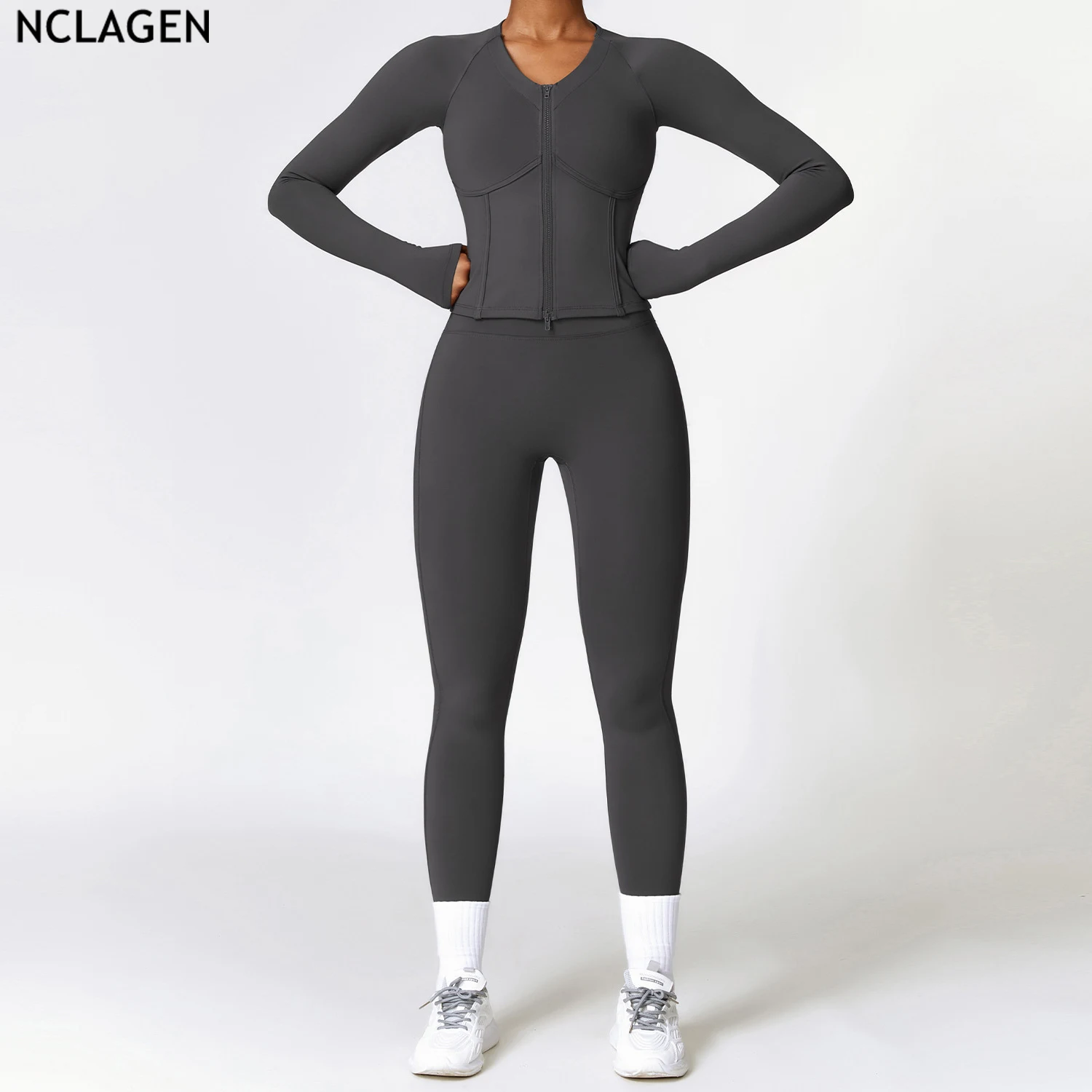 NCLAGEN Winter Long Sleeve Yoga Shirts And Leggings Suit Tight Running Fitness Set Gym Breathable Dry Fit Workout Coat Pants
NCLAGEN Winter Long Sleeve Yoga Shirts And Leggings Suit Tight Running Fitness Set Gym Breathable Dry Fit Workout Coat Pants