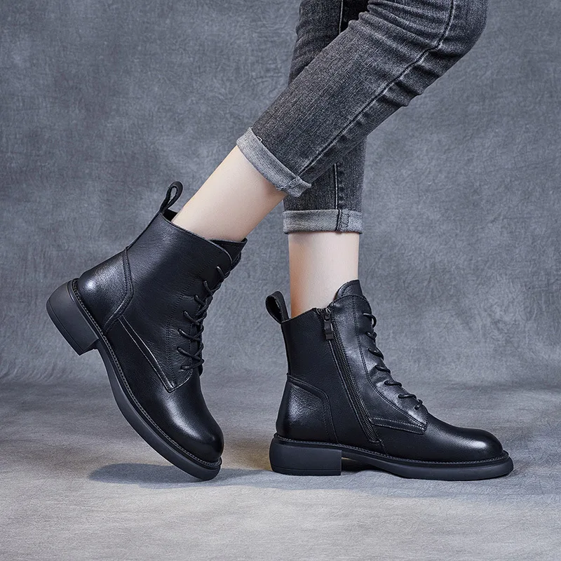 Women Autumn Boots 2023 New Ankle Boots Women Fashion British Retro Leather Women Short Boots Zipper Genuine Leather Boots
Women Autumn Boots 2023 New Ankle Boots Women Fashion British Retro Leather Women Short Boots Zipper Genuine Leather Boots