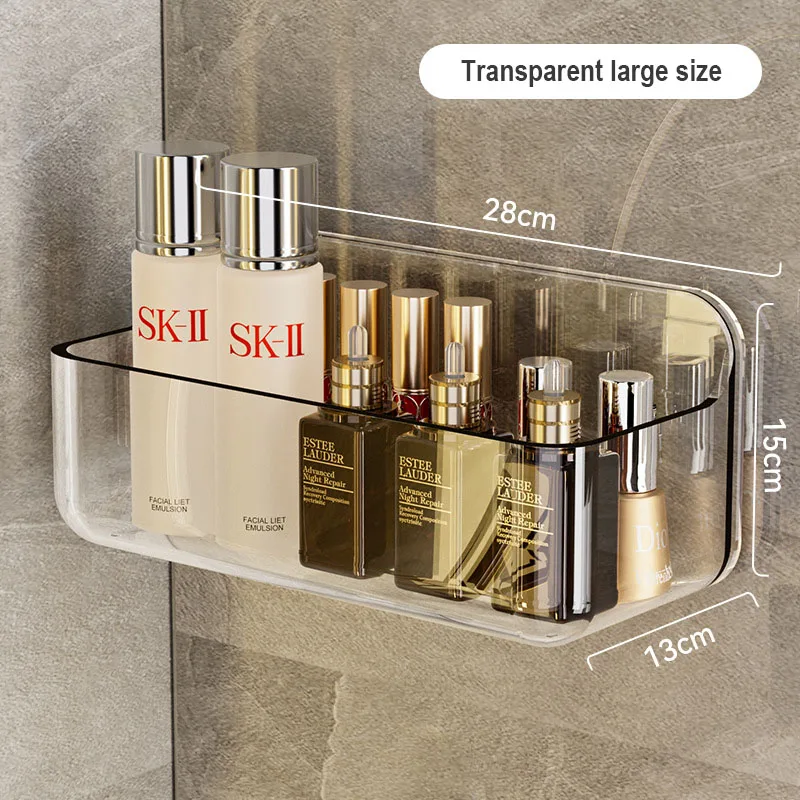 Bathroom Kitchen Storage Rack Non-drilling Removable Transparent PET Material Wall Mounted Type Shower Shampoo Racks 
Bathroom Kitchen Storage Rack Non-drilling Removable Transparent PET Material Wall Mounted Type Shower Shampoo Racks