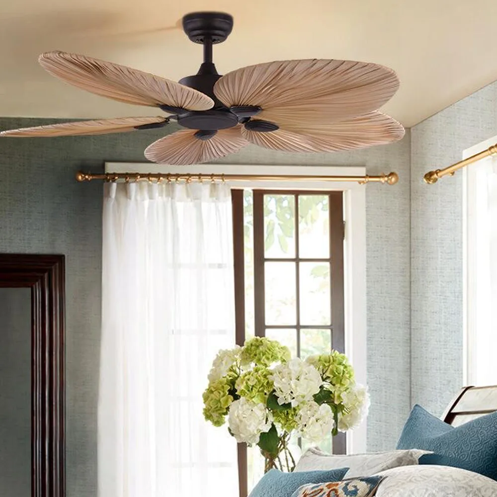 Brown Palm leaf Fans Ceiling 52 Inch 110V 220V Led Ceiling Fan Without Light Remote Control Southeast Asia DC Reverse Fans
Brown Palm leaf Fans Ceiling 52 Inch 110V 220V Led Ceiling Fan Without Light Remote Control Southeast Asia DC Reverse Fans