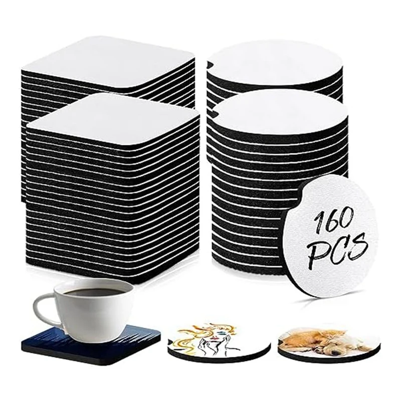 160 PCS Sublimation Coasters Blank 2.8 Inch Round Blank Coasters For Sublimation DIY Crafts Painting Heat Transfer Gifts
160 PCS Sublimation Coasters Blank 2.8 Inch Round Blank Coasters For Sublimation DIY Crafts Painting Heat Transfer Gifts