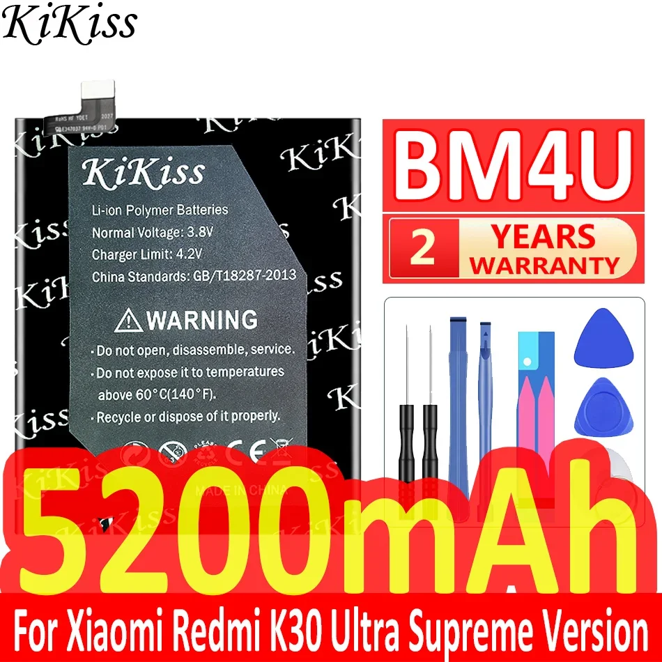 

5200mAh KiKiss Powerful Battery BM4U For Xiaomi Redmi K30 K 30 Ultra Supreme Version