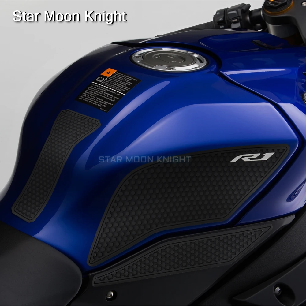 

Для Yamaha YZF R1 R1M YZFR1 YZF-R1 2015-2021, боковая подкладка для топливного бака, прокладки, защитные наклейки, наклейка на газ, коленный захват, Тяговая подкладка