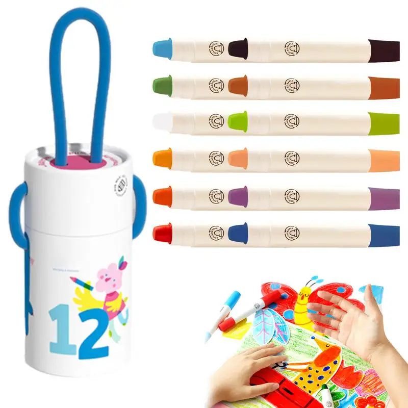 

Разноцветные разноцветные карандаши, цветочные раскраски для детских принадлежностей, 12 вращений