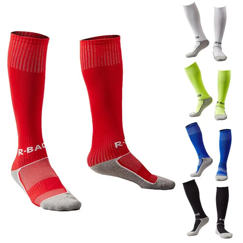 

Soccer Socks Youth Towel Bottom Children Football Socks Long Soccer Stockings Team Sport Knee High Socks Kid's Above Knee Plain