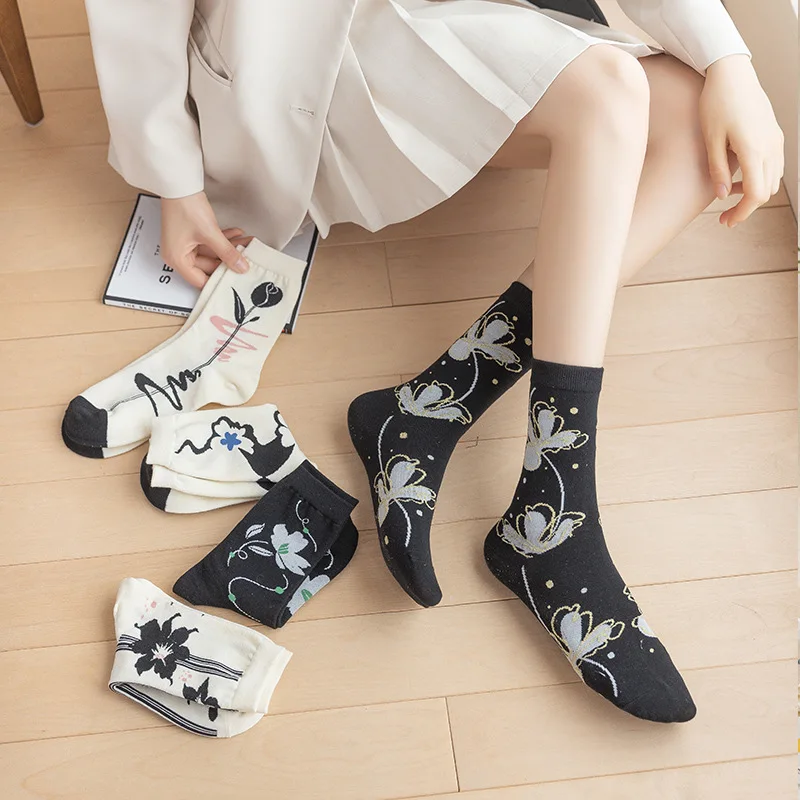 5pairs/lot Girl Frilly Ruffle Harajuku Print Japanese Cute Stocking Women Korean Fashion Cartoon Kawaii Vintage High Long Sock
5pairs/lot Girl Frilly Ruffle Harajuku Print Japanese Cute Stocking Women Korean Fashion Cartoon Kawaii Vintage High Long Sock