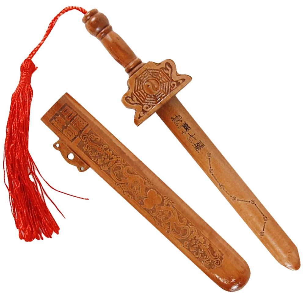 

Wood Mahogany Sword Katana Sword Safe Carve Handicraft Peach Wood Toy Knife for Children Kids Chinese Traditional Gifts